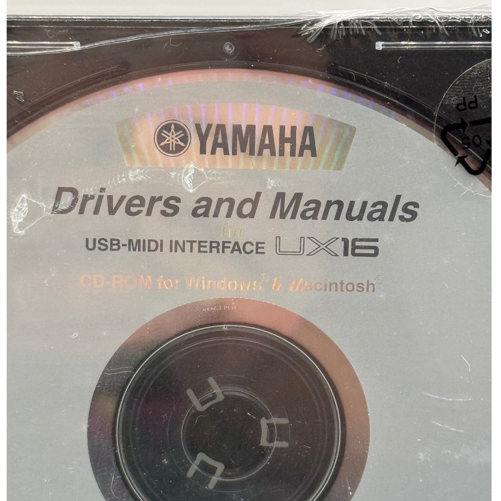 VTG Yamaha UX16 USB-MIDI Interface Driver Manual CD ROM Windows Mac New Sealed - Picture 2 of 4